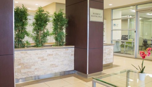 Image of a Luxurious Goldfarb Properties Lobby with Clean Granite Design